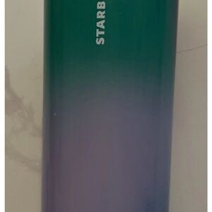 NWOT Starbucks Green/Blue Abstract Gradient Stainless Steel Cold Traveler 24oz